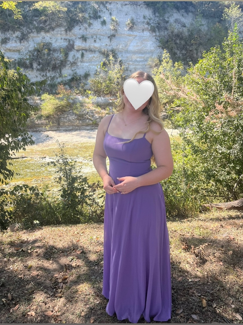 Purple Spaghetti-Strap Maxi Dress